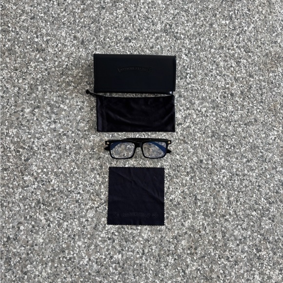 Chrome Hearts Other - Chrome Hearts Black Frame Blue Light Glasses